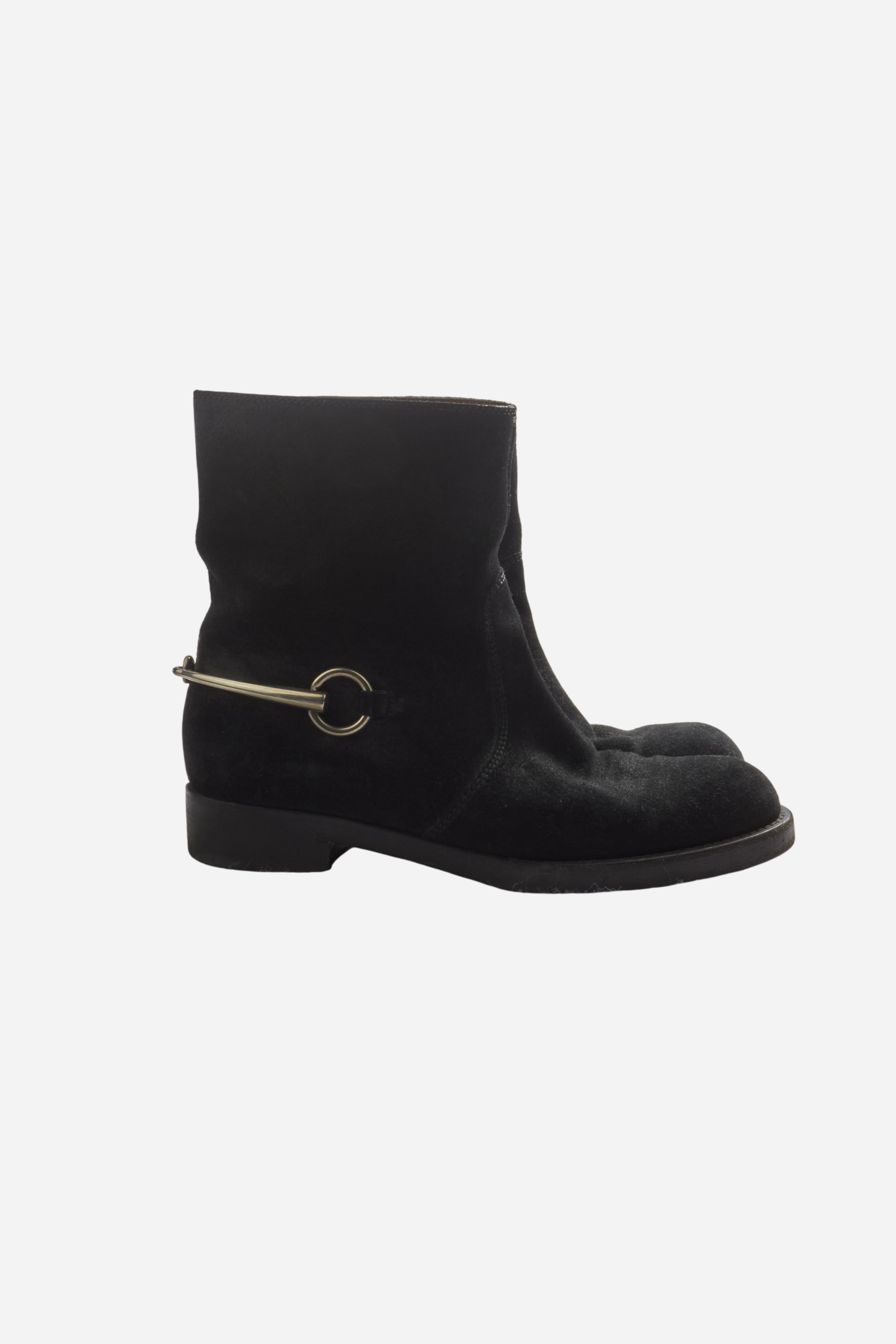 Gucci Black Suede Horstebit Boots