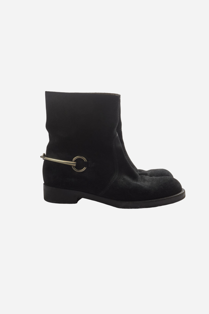 Gucci Black Suede Horstebit Boots