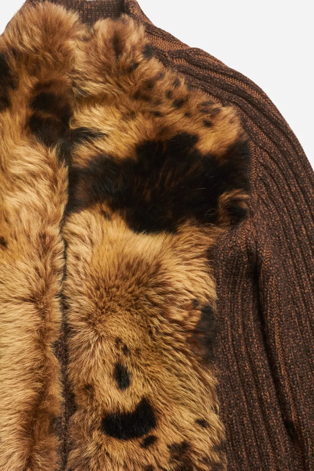 Roberto Cavalli Brown Fur Zipup