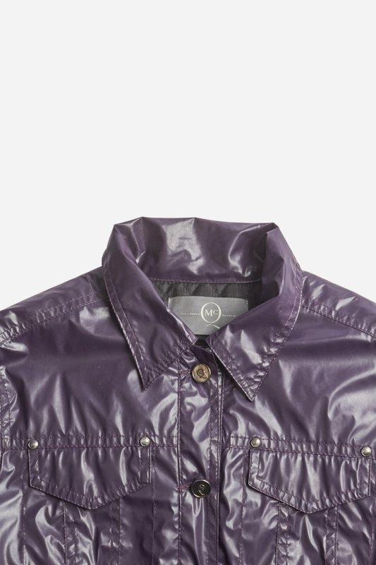 Alexander Mcqueen Purple Cropped Jacket