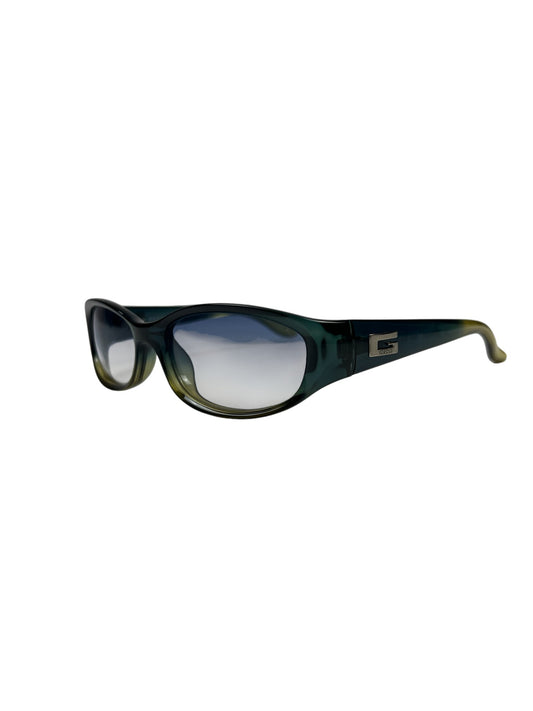 90s 2456 Blue Green Gradient Sunglasses