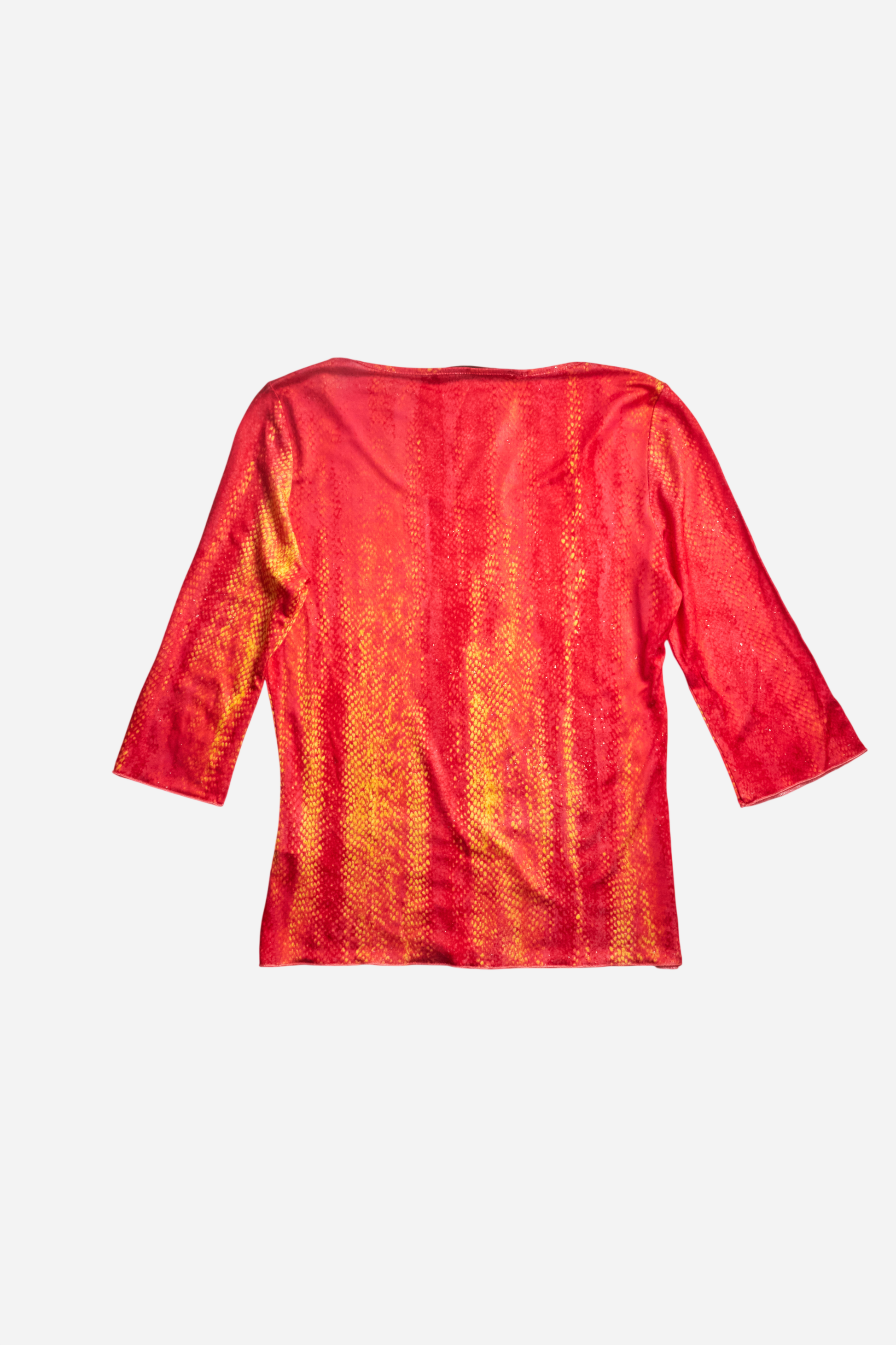 Roberto Cavalli Red Orange Mermaid Print Set