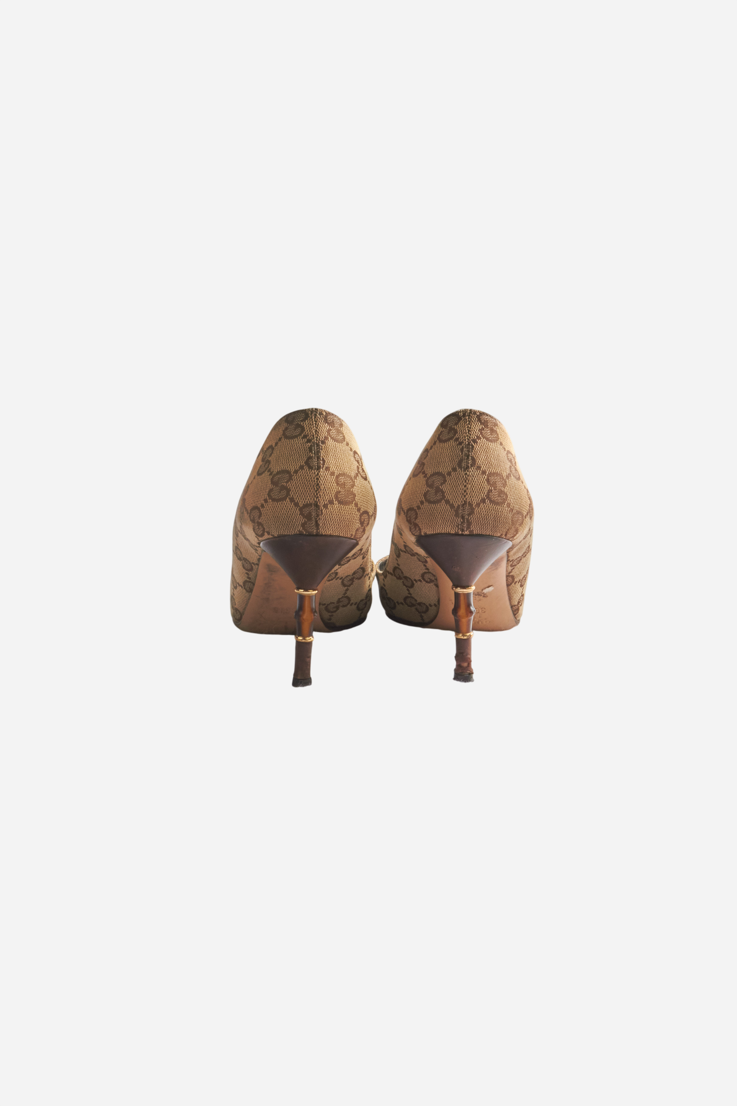 Gucci Beige Monogram Heels