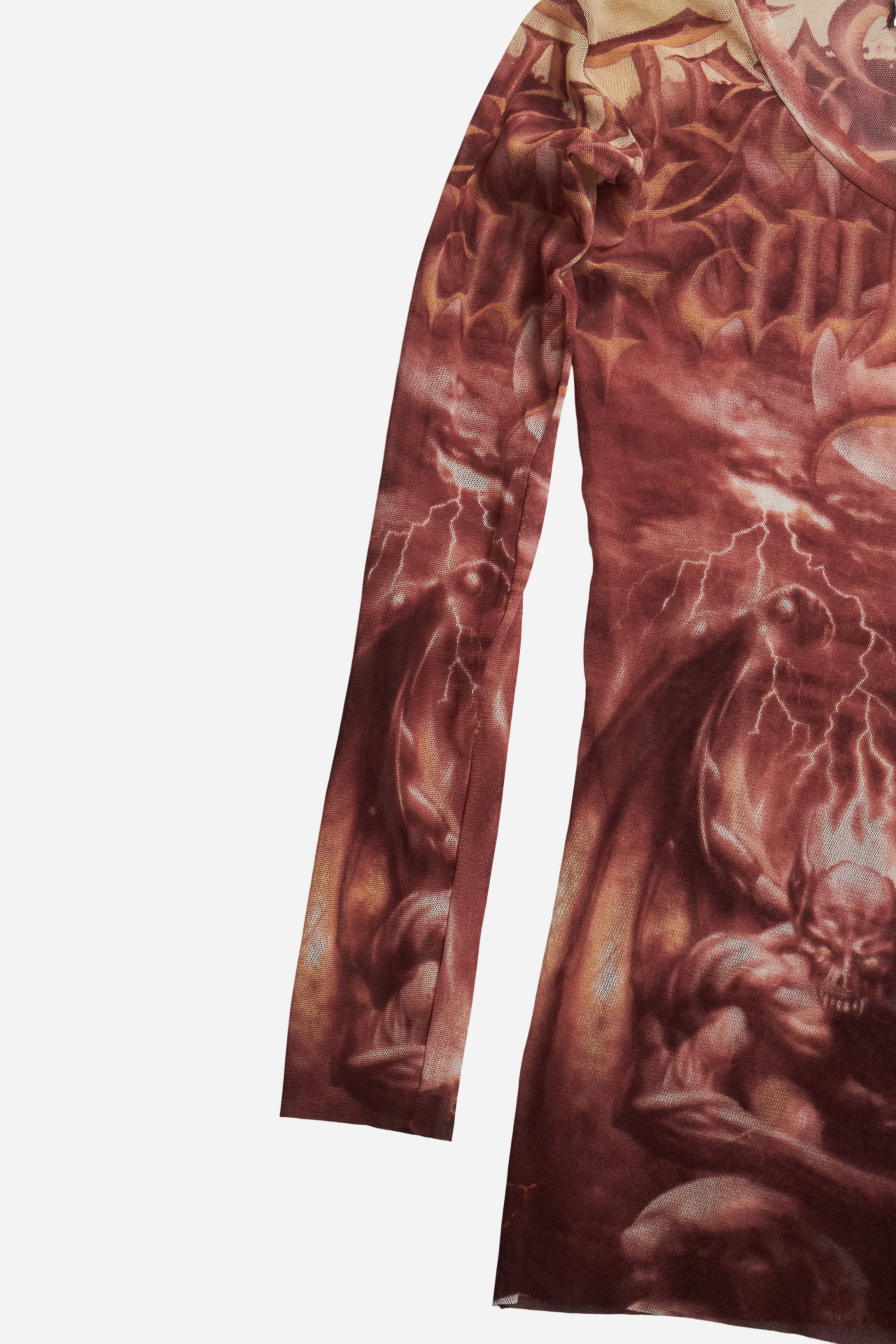 Jean Paul Gaultier S/S01 Diablo Print Mesh Top