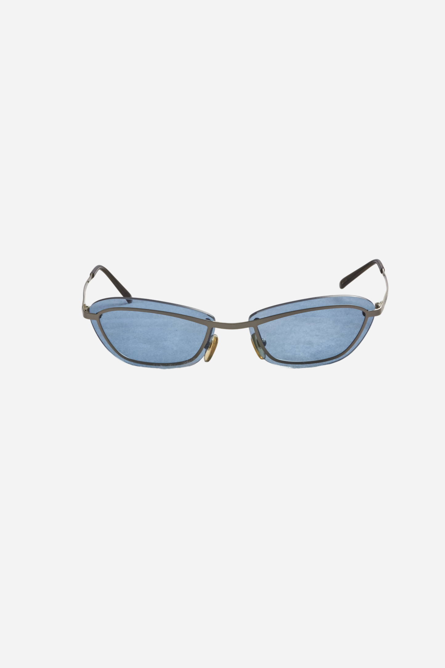Moschino Silver Blue Tinted Sunglasses