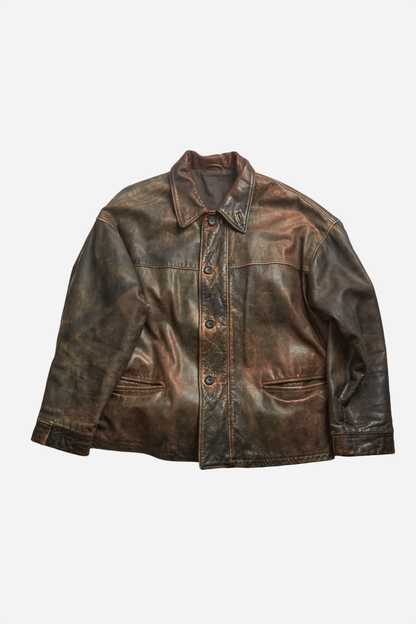 Romeo Gigli Brown LeatherJacket