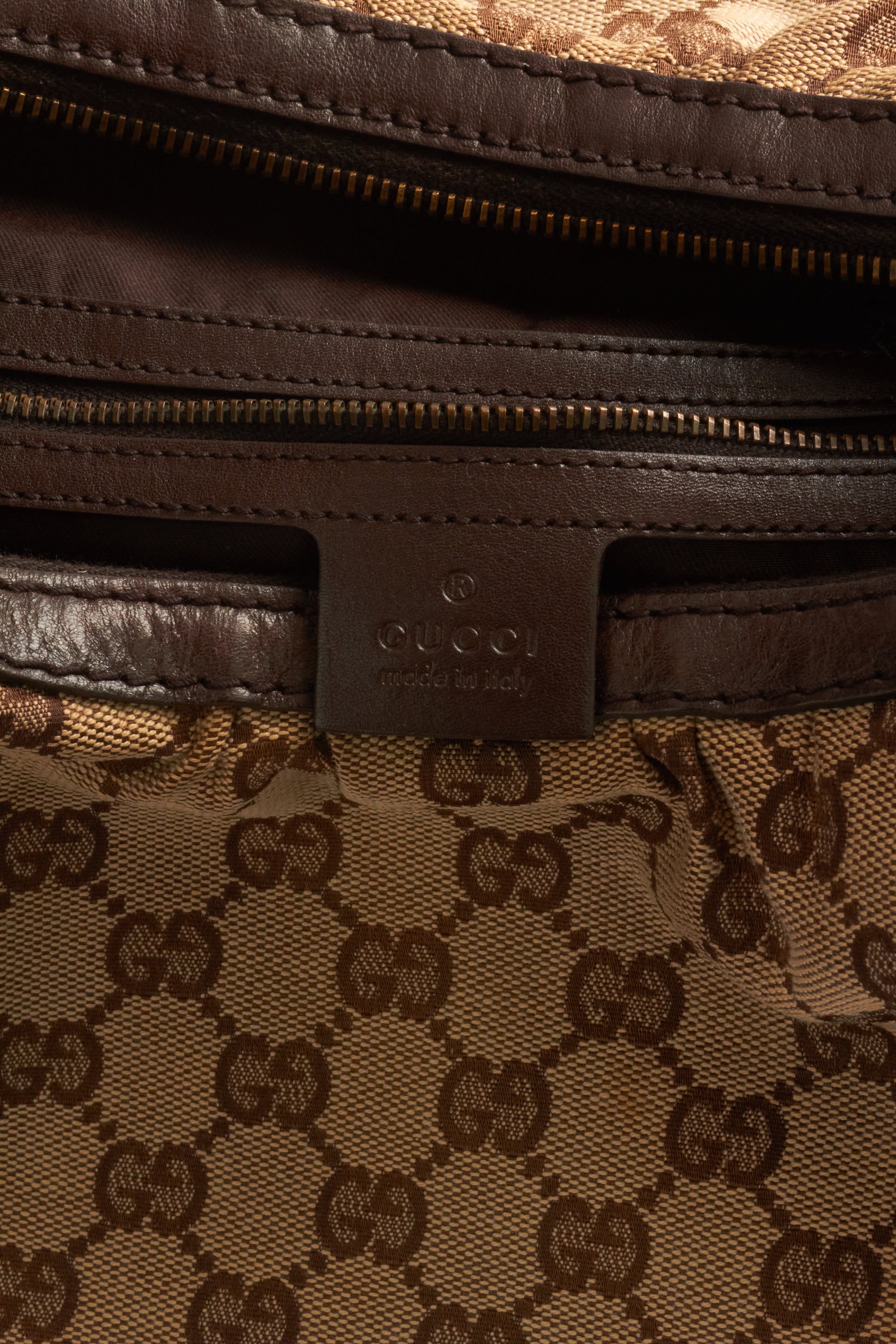 Gucci Beige Monogram Hobo Bag