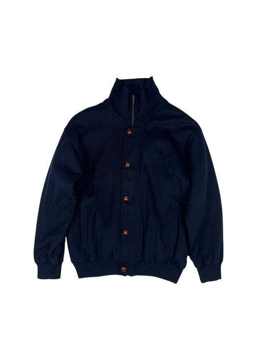 Navy Wool Harrington Jacket