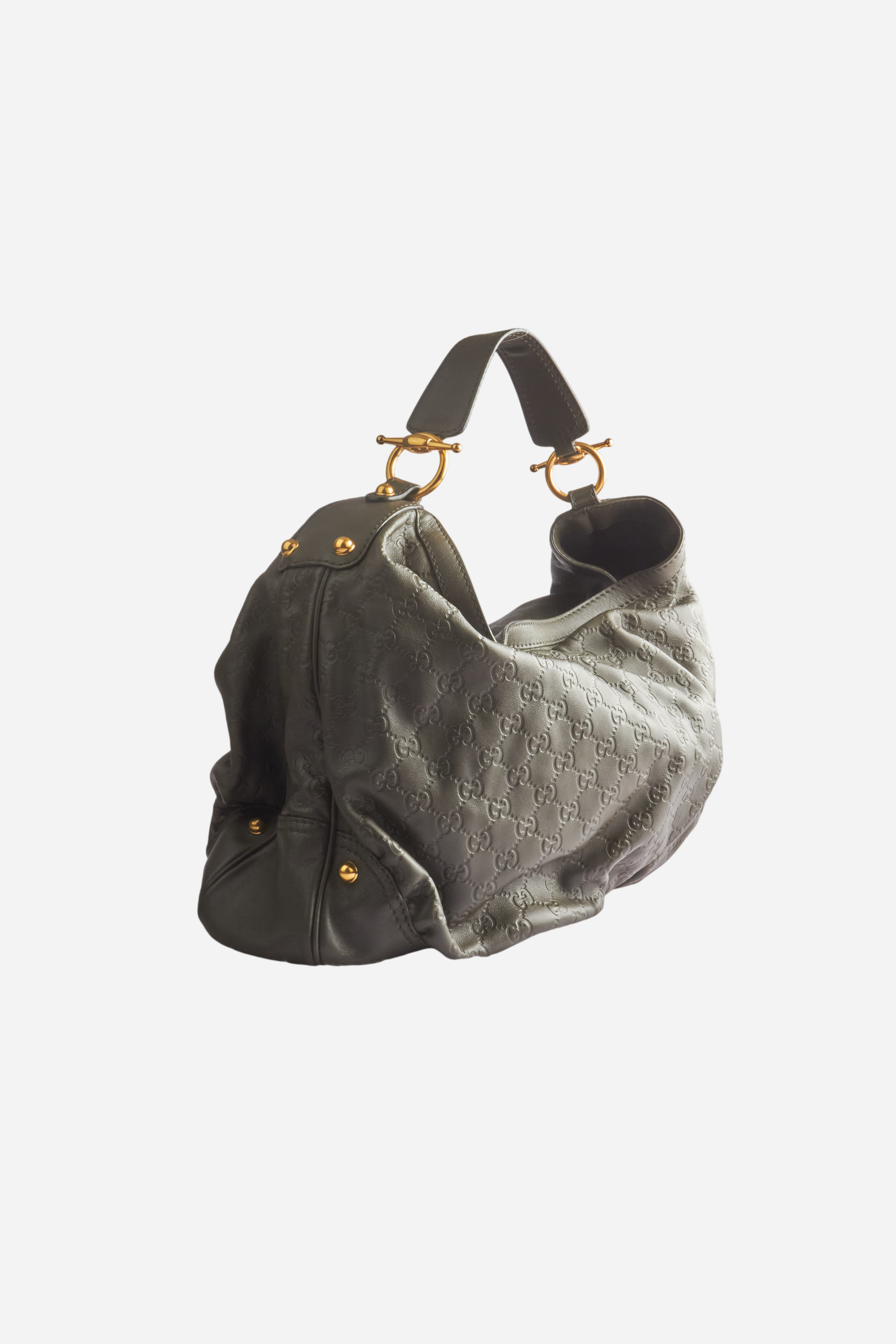 Gucci Green Guccissima Jockey Leather Bag