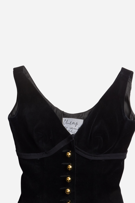 Moschino 90s Velvet Corset