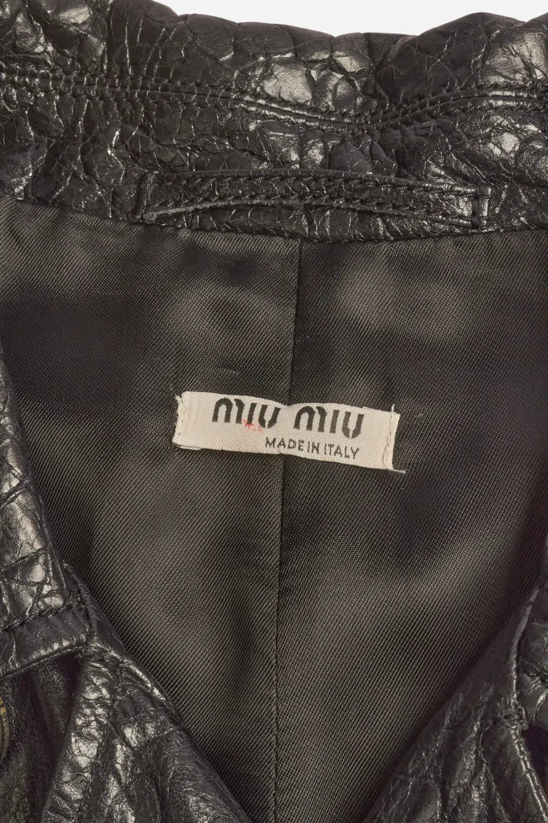 Miu Miu Black Leather Coat