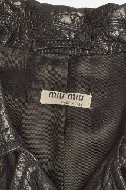 Miu Miu Black Leather Coat