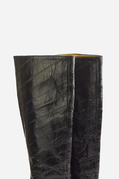 Dolce & Gabbana Black Eel Leather Boots