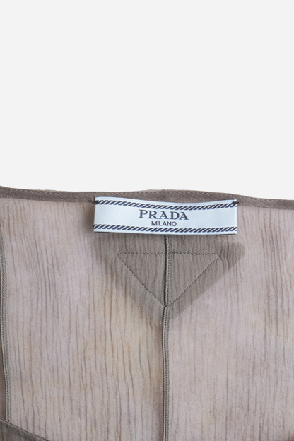 Prada Grey Sheer Top