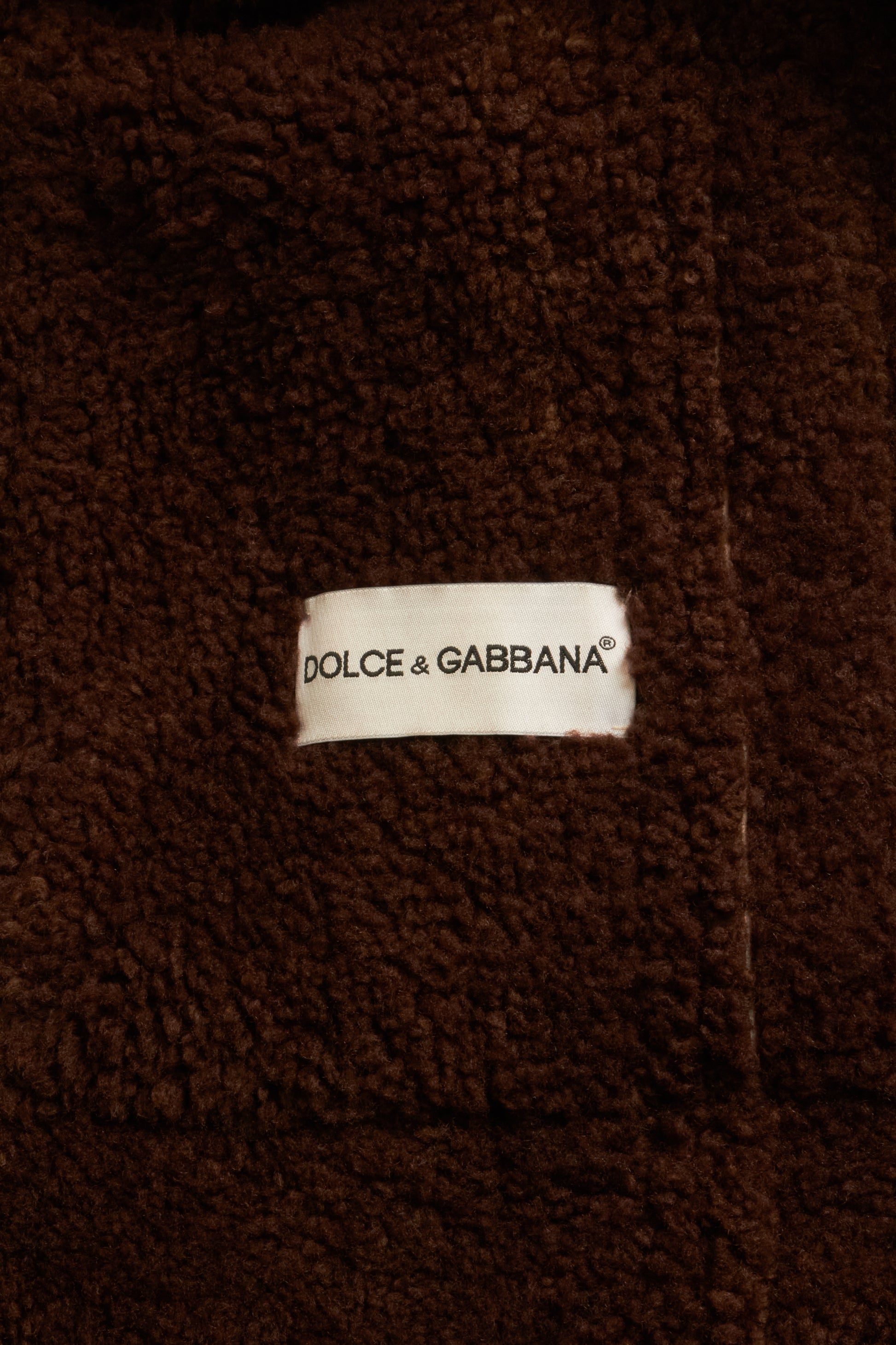Dolce &amp; Gabbana 90s Beige Shearling Jacket