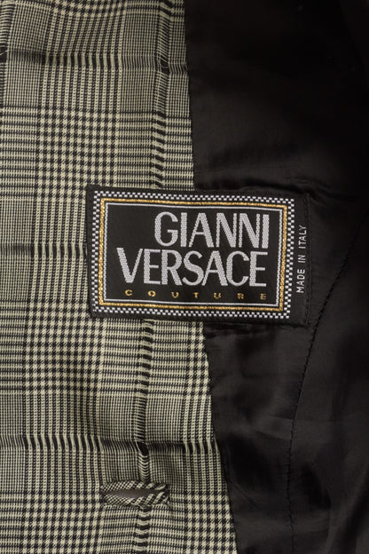 Gianni Versace S/S94 Runway Look 12 Gray Plaid Set (Worn by Naomi Campbell)