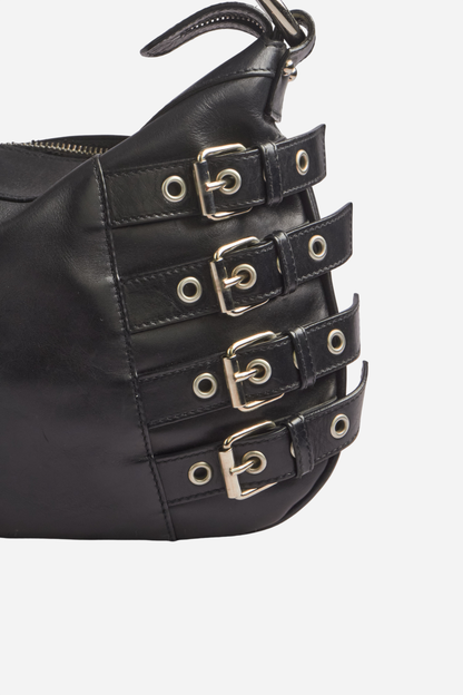 Dolce & Gabbana 2003 Black Leather Corset Bag