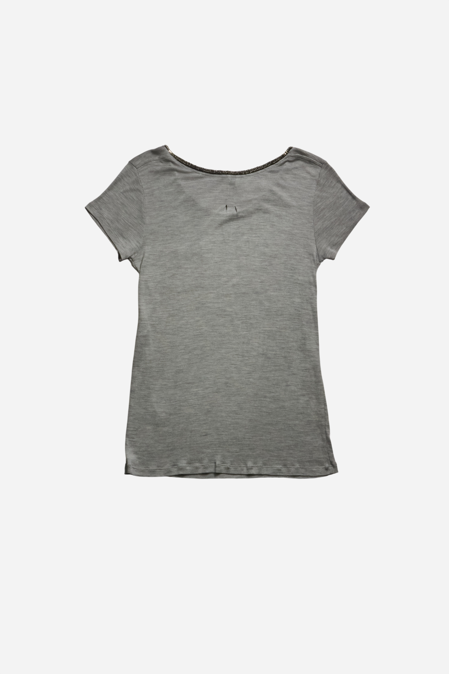 Saint Laurent Paris Grey Metal Details Tee