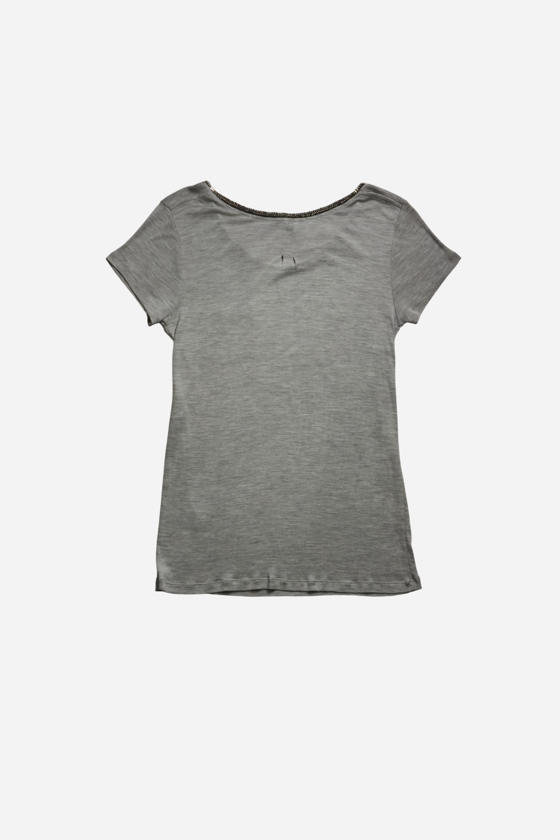 Saint Laurent Paris Grey Metal Details Tee