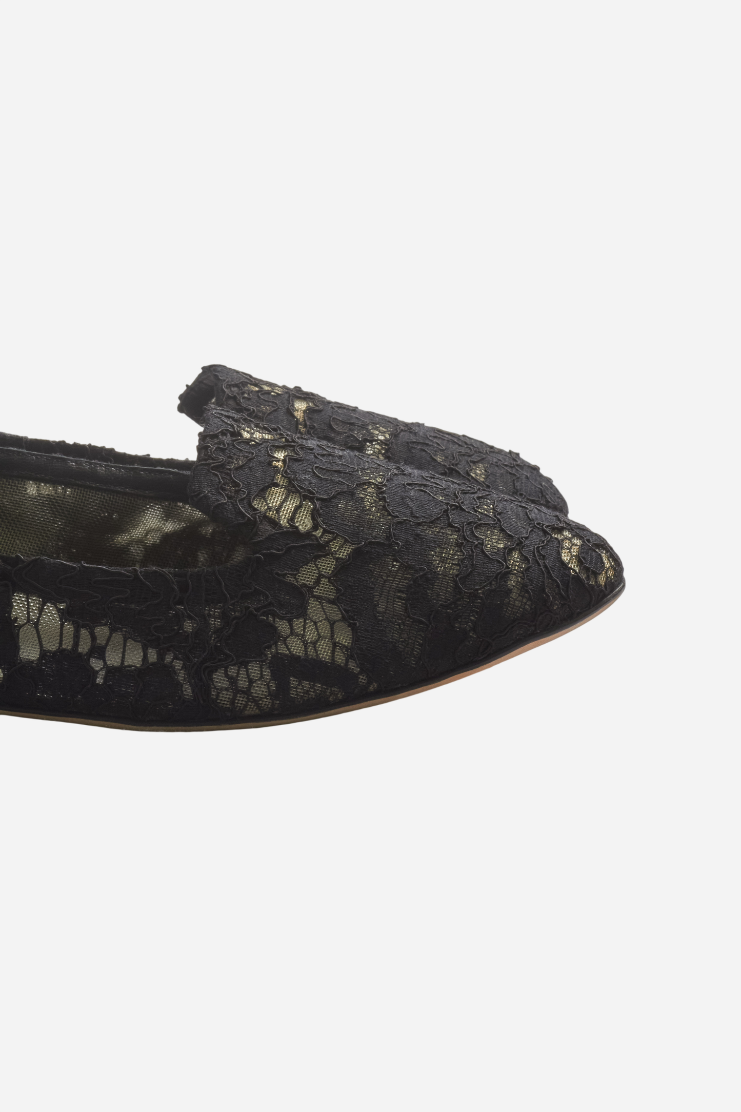 Dolce &amp; Gabbana Black Lace Ballerinas