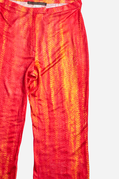 Roberto Cavalli Red Orange Mermaid Print Set