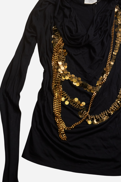 Givenchy Gold Medals Black Longsleeve