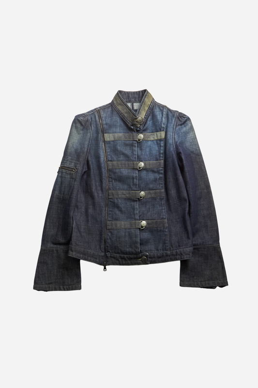 Armani Buttoned Blue Denim Jacket