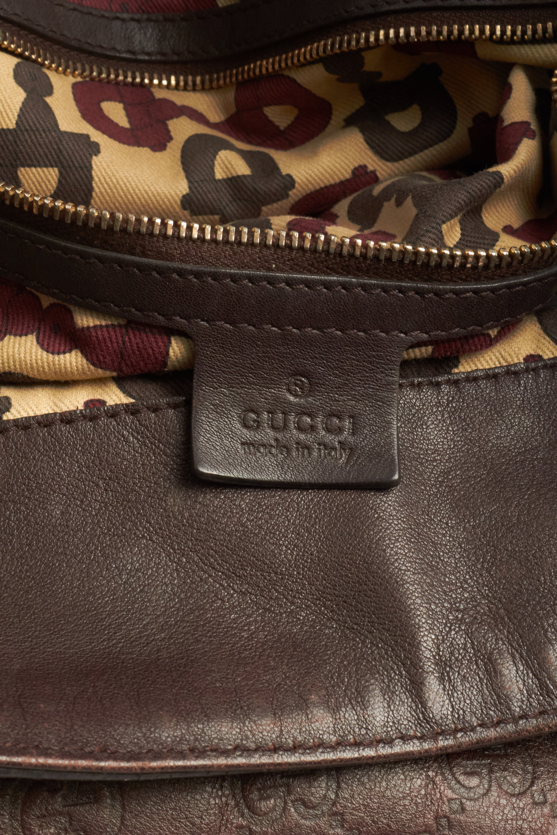 Gucci Brown Indy Leather Bag