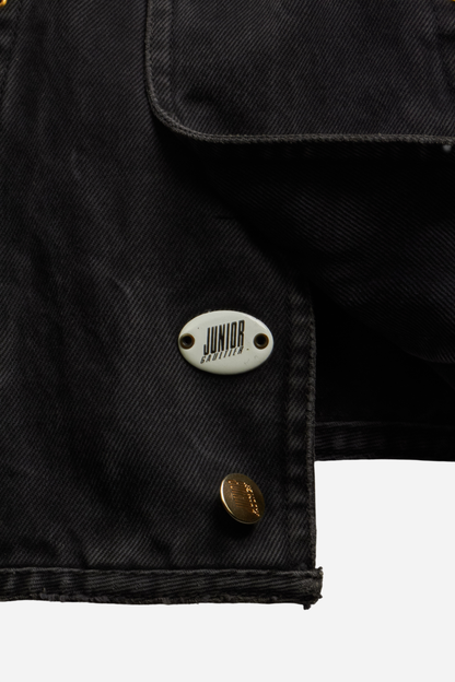 Jean Paul Gaultier Black Laced Denim Jacket