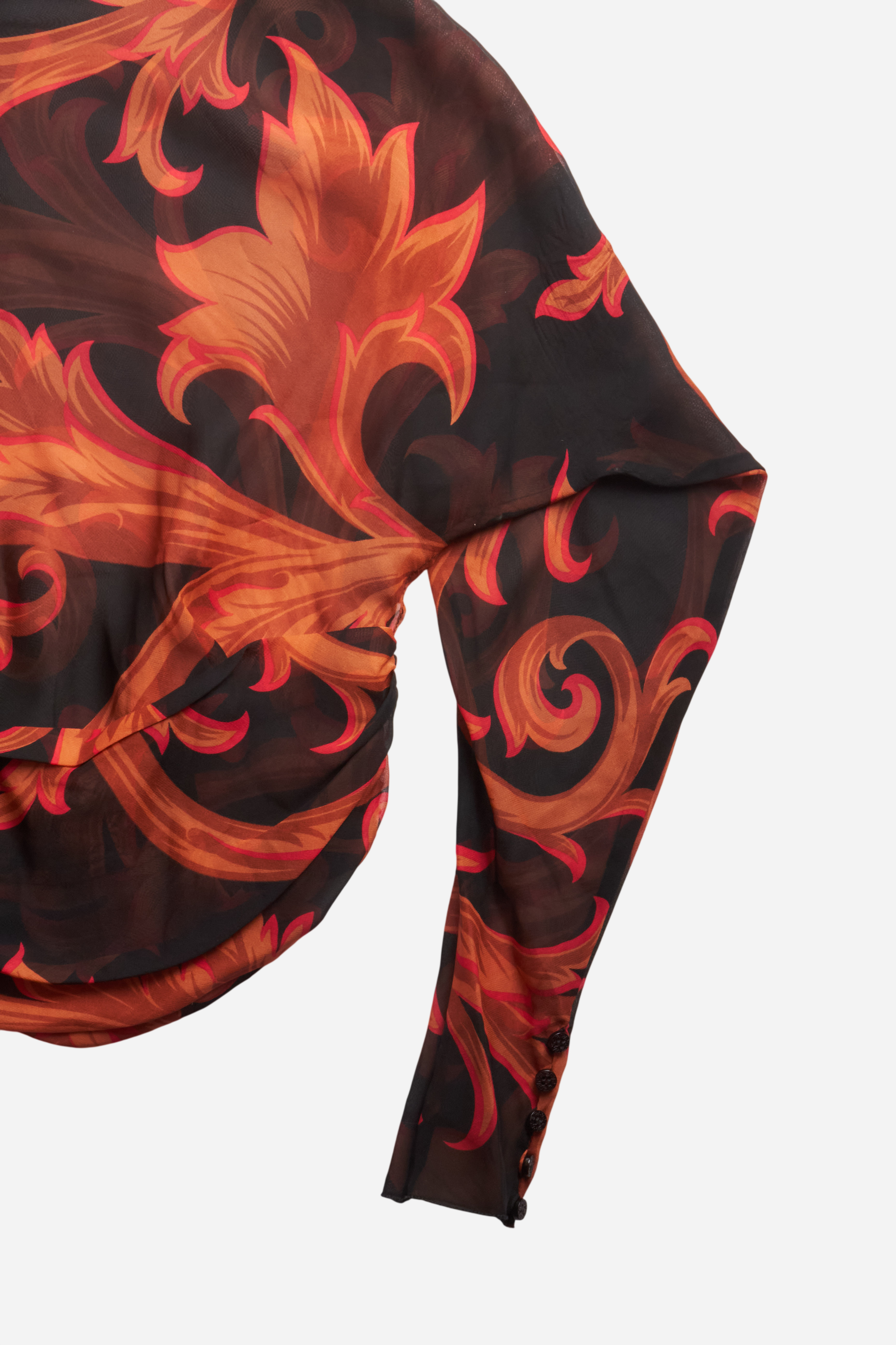 Gianni Versace Silk Baroque Top