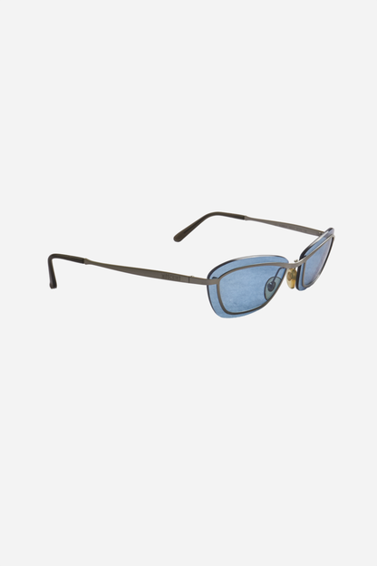 Moschino Silver Blue Tinted Sunglasses