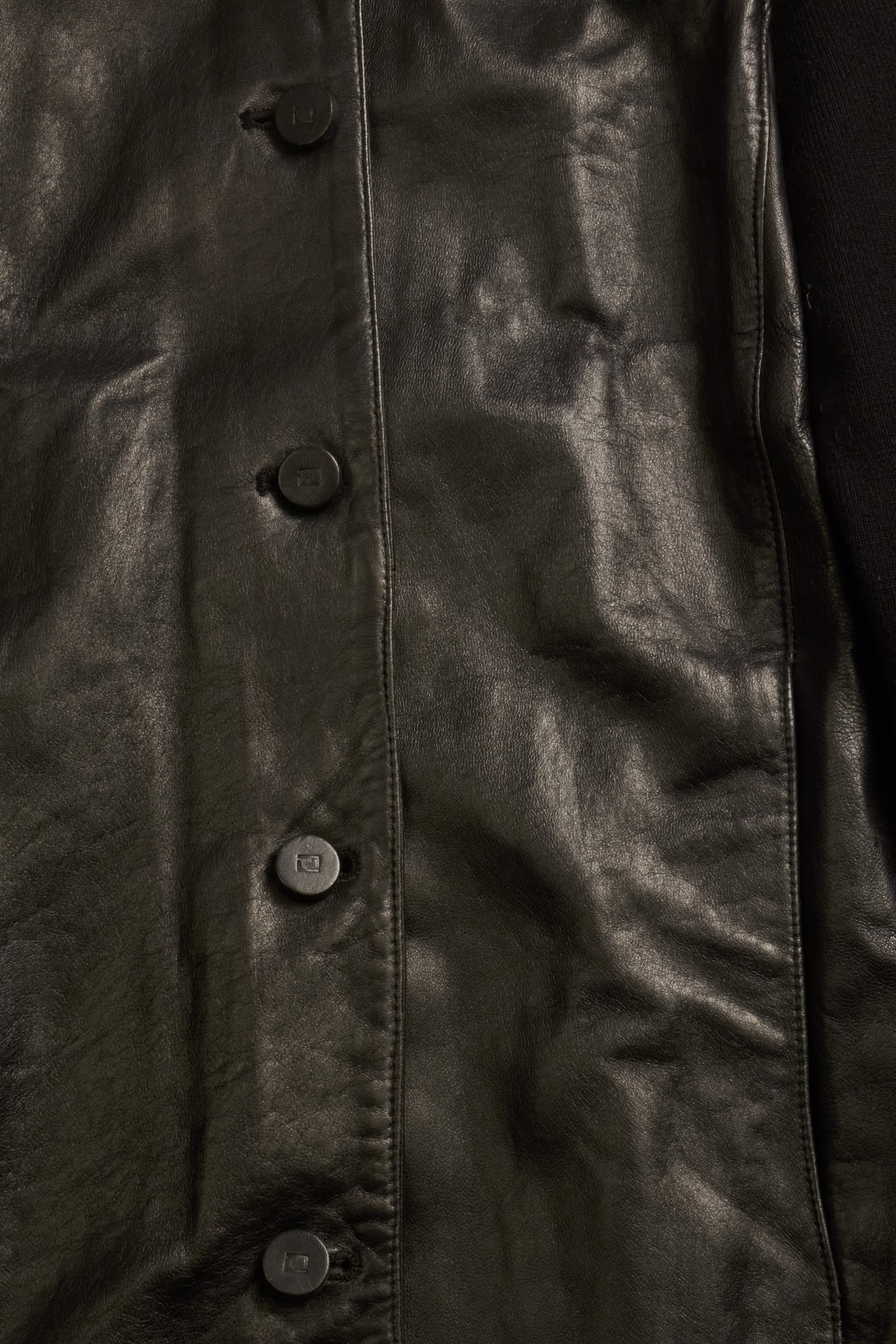 Fendi Black Hybrid Leather Jacket