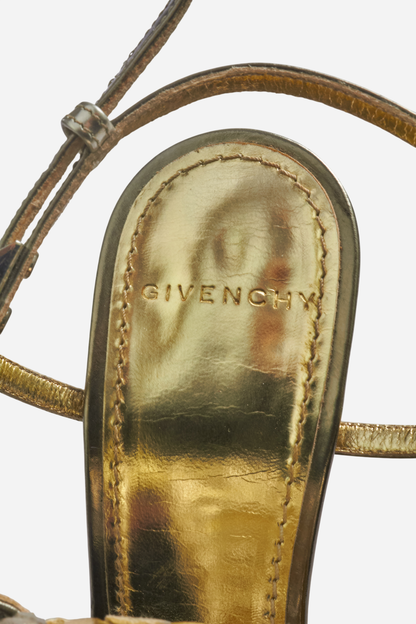 Givenchy Gold Gladiator Heels