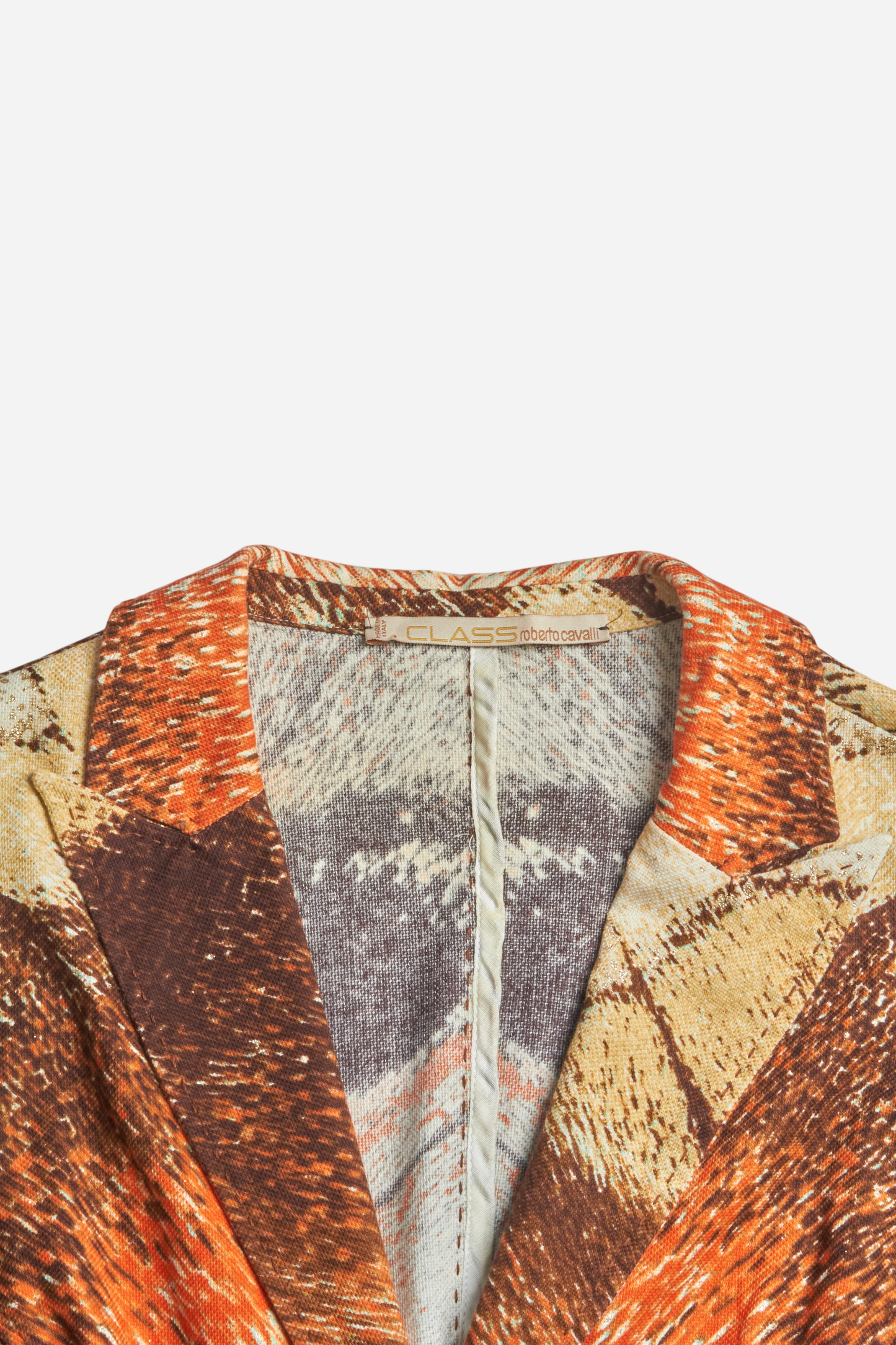 Roberto Cavalli Orange Abstract Print Three-Piece Set