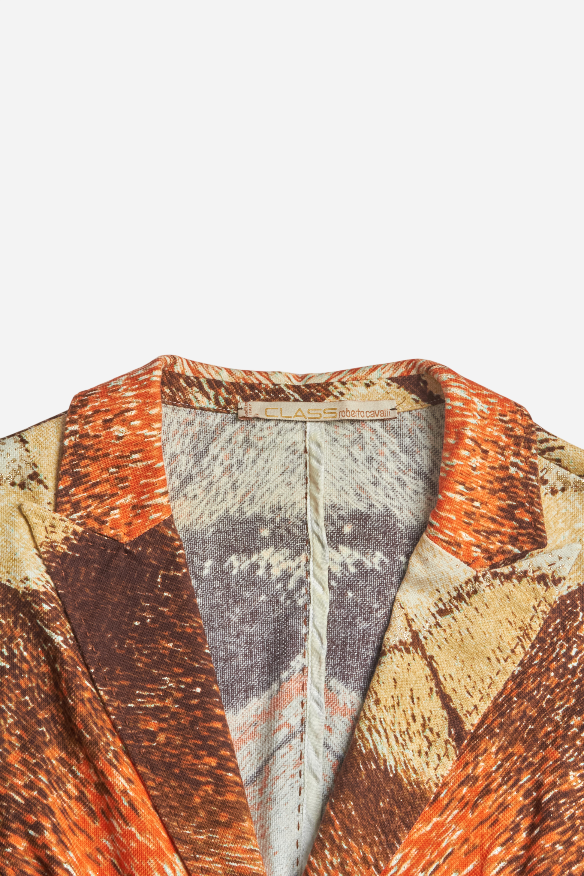 Roberto Cavalli Orange Abstract Print Three-Piece Set