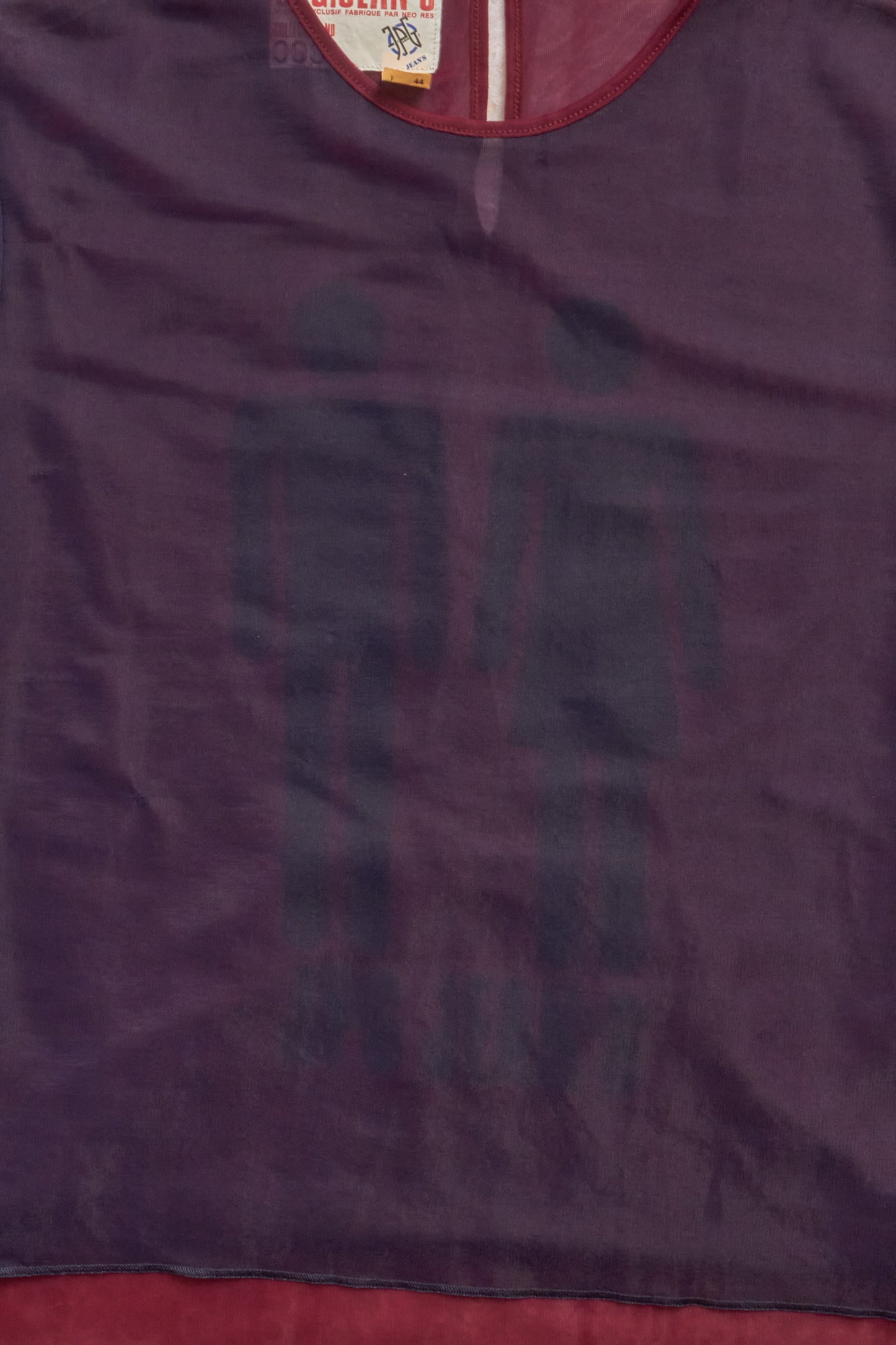 Jean Paul Gaultier Purple/Red Mesh Top