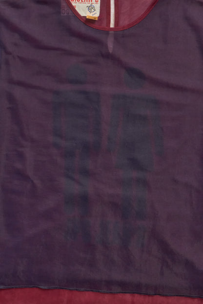 Jean Paul Gaultier Purple/Red Mesh Top