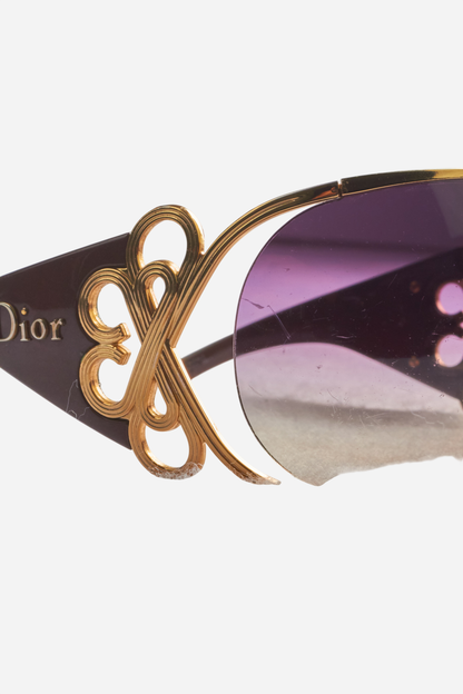 Christian Dior Purple Gold Sunglasses