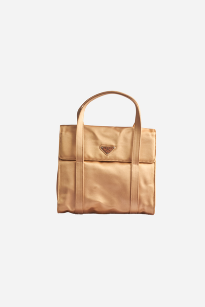 Prada Gold Satin Triangle Bag