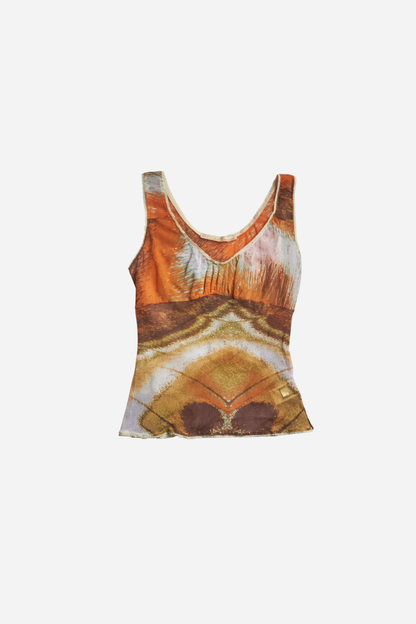 Roberto Cavalli Orange Abstract Print Three-Piece Set