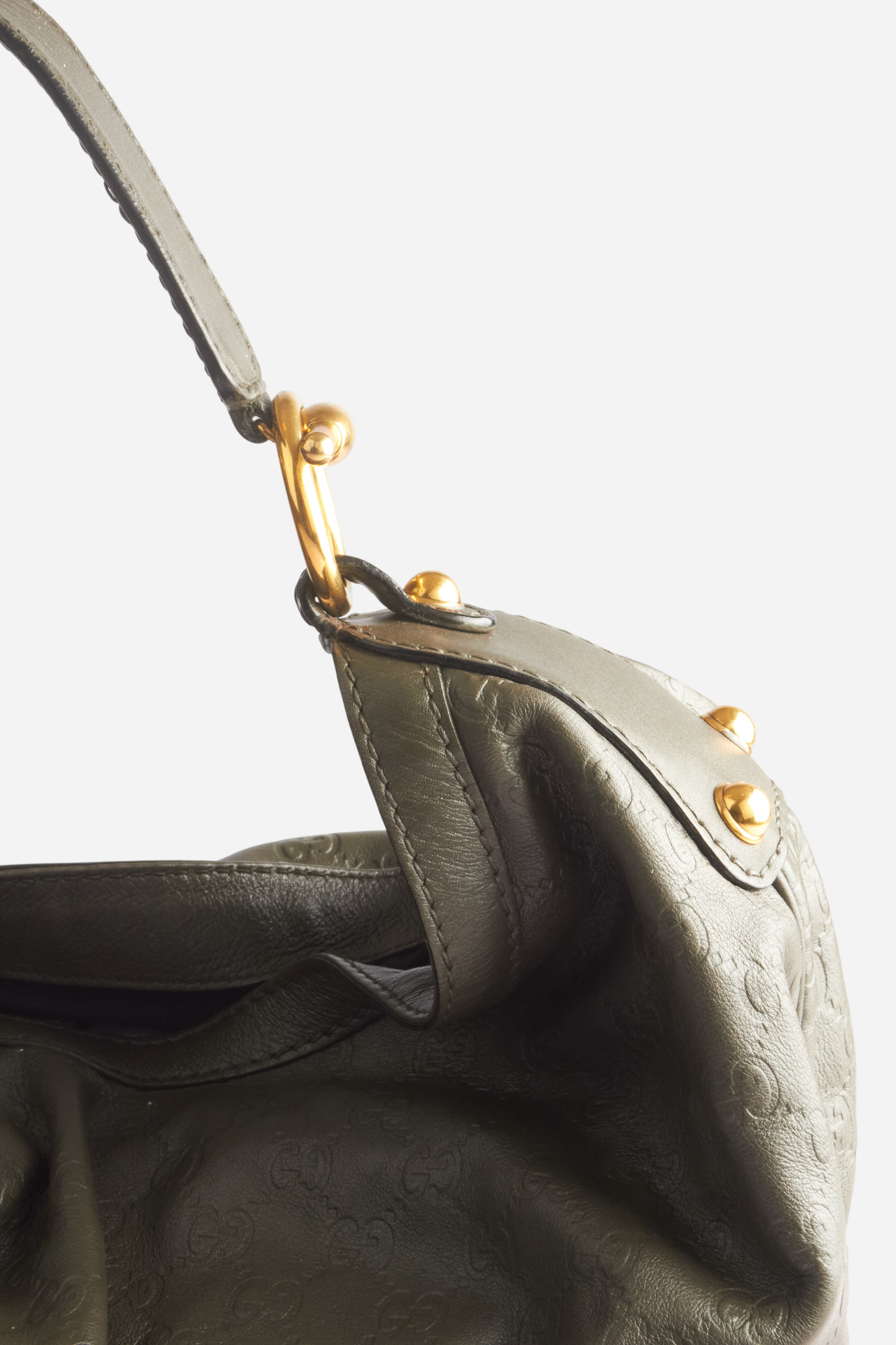 Gucci Green Guccissima Jockey Leather Bag