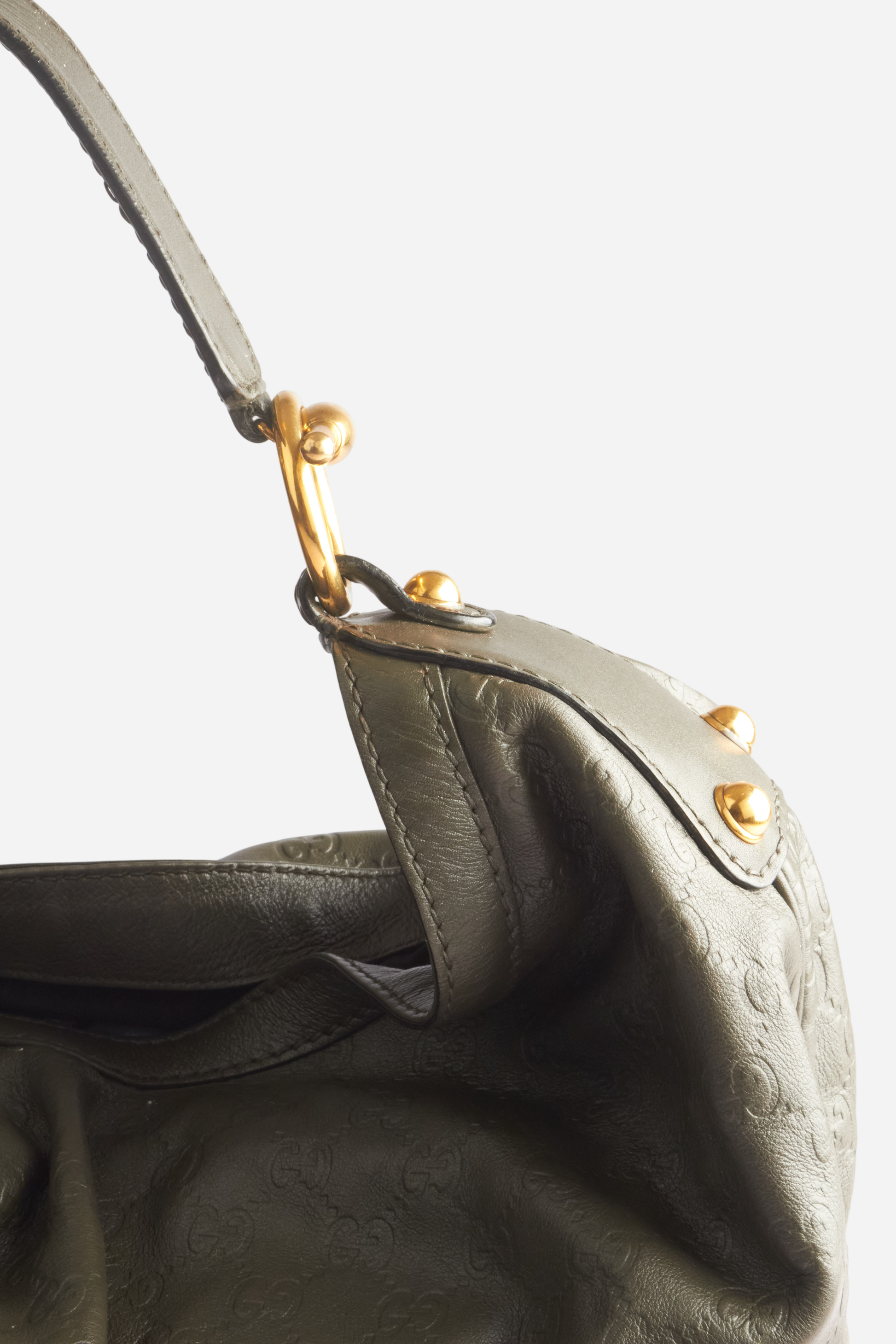 Gucci Green Guccissima Jockey Leather Bag