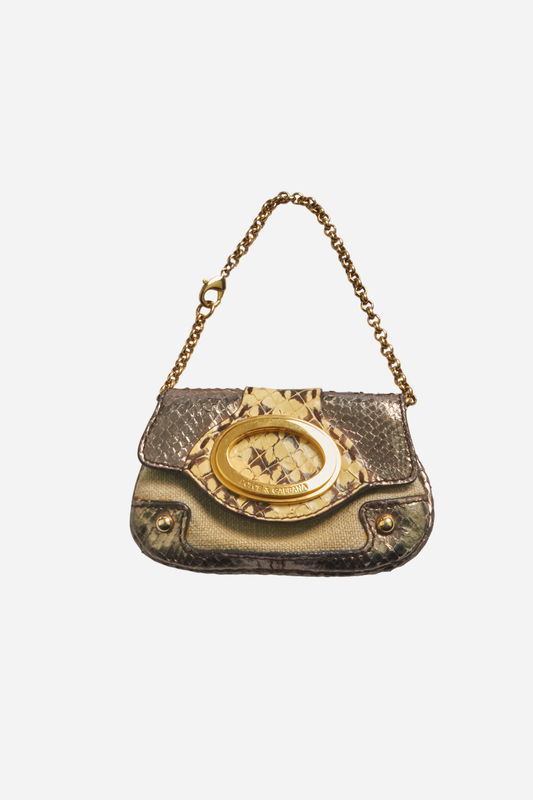 Dolce &amp; Gabbana Gold Python Mini Bag