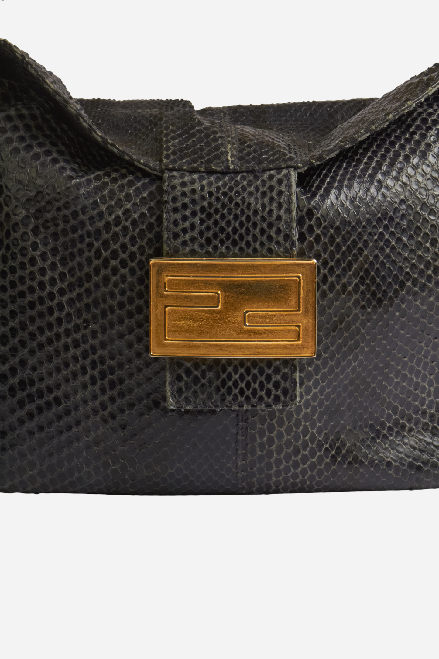 Fendi Black Python Leather Bag