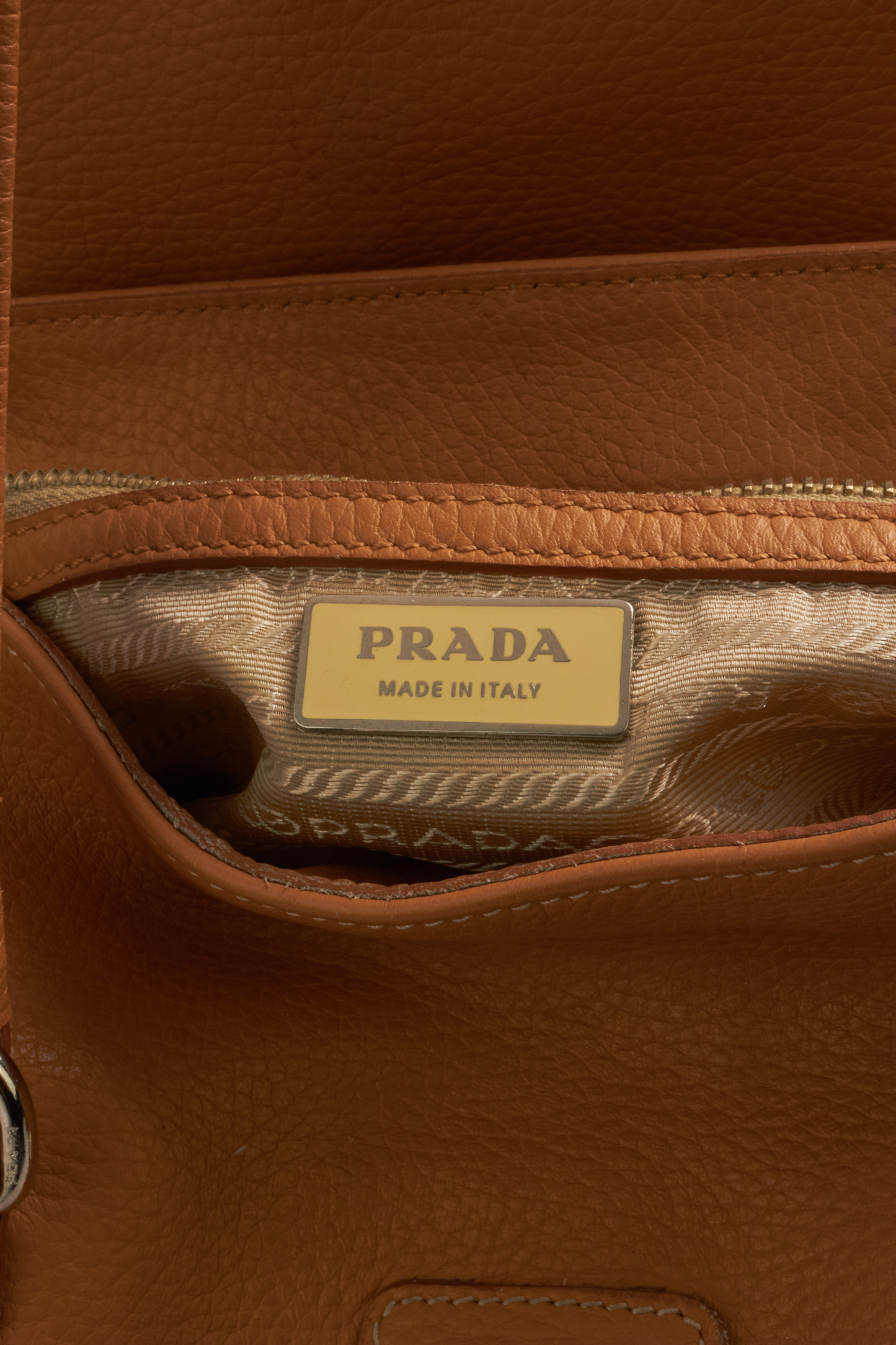 Prada Cognac Leather Bag