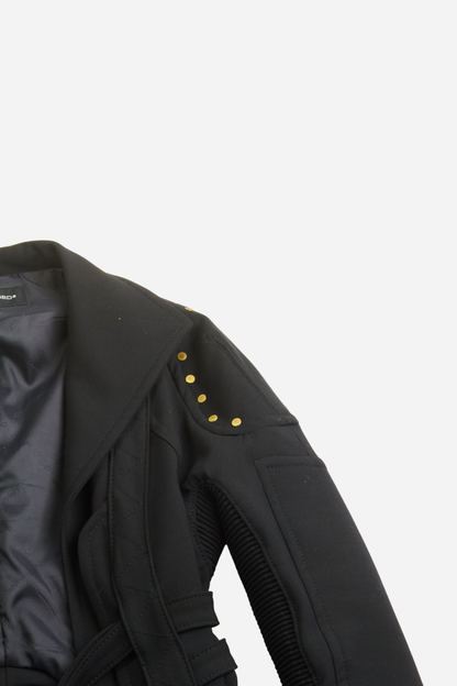 Dsquared2 Black Wool Cropped Jacket