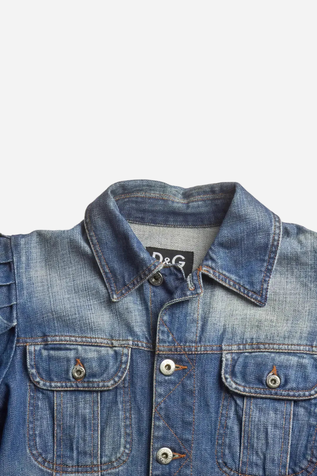 Dolce & Gabbana Blue Denim Puffy Jacket