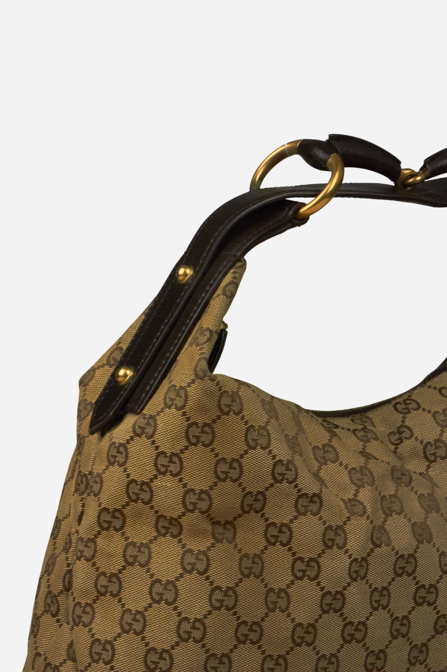 Gucci Horsebit Beige Monogram Bag