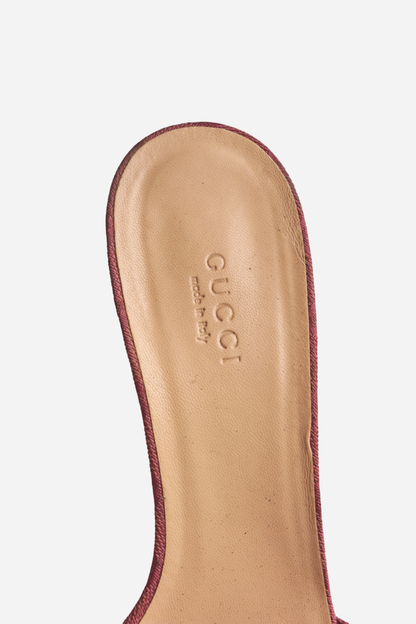 Gucci Pink Monogram Heels