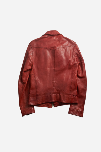 Dolce & Gabbana Red Leather Jacket